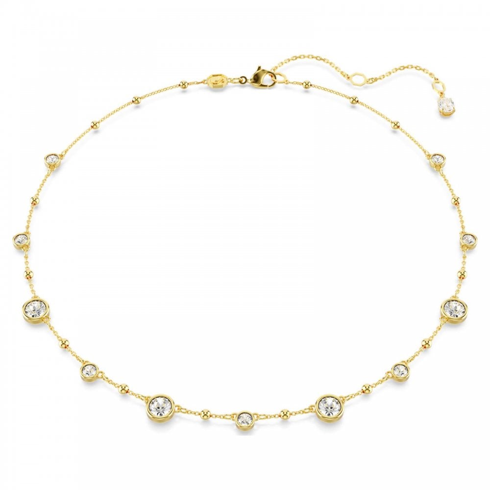 Imber Round Cut Gold Plated Necklace