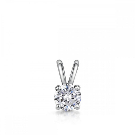 Lab Grown 1.51ct Diamond Pendant & Chain 18ct White Gold