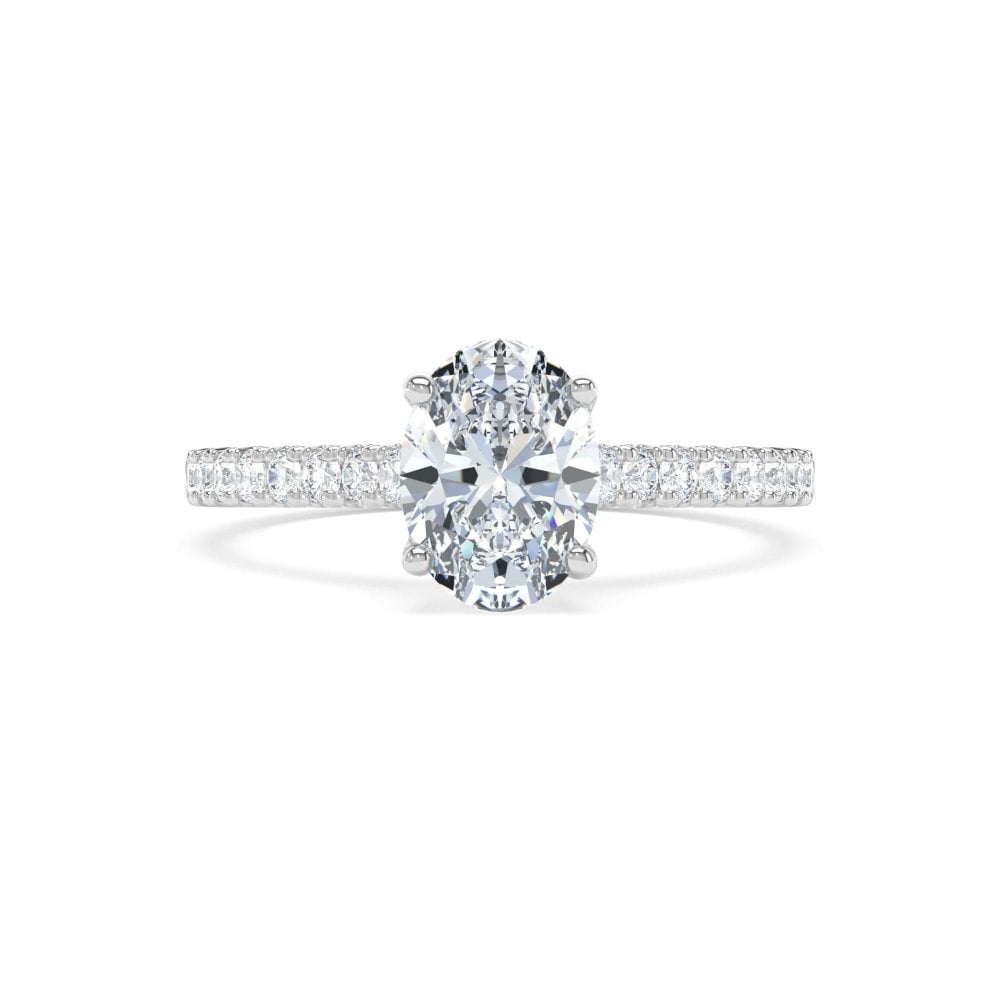Lab Grown Oval 3.30 ct Diamond Ring