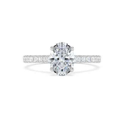 Lab Grown Oval 3.30 ct Diamond Ring