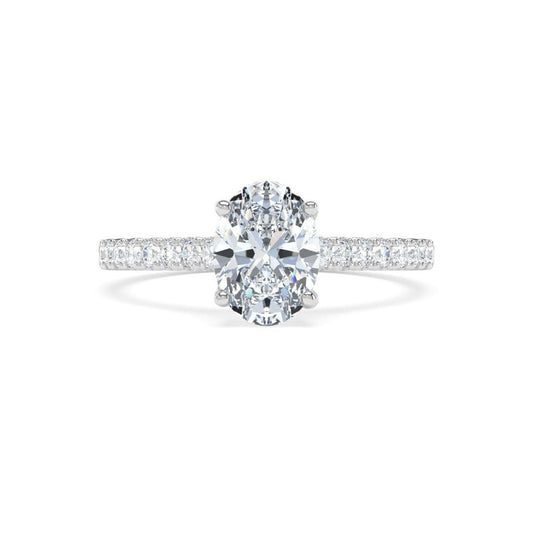 Lab Grown Oval 3.30 ct Diamond Ring
