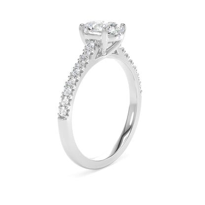 Lab Grown Oval 3.30 ct Diamond Ring