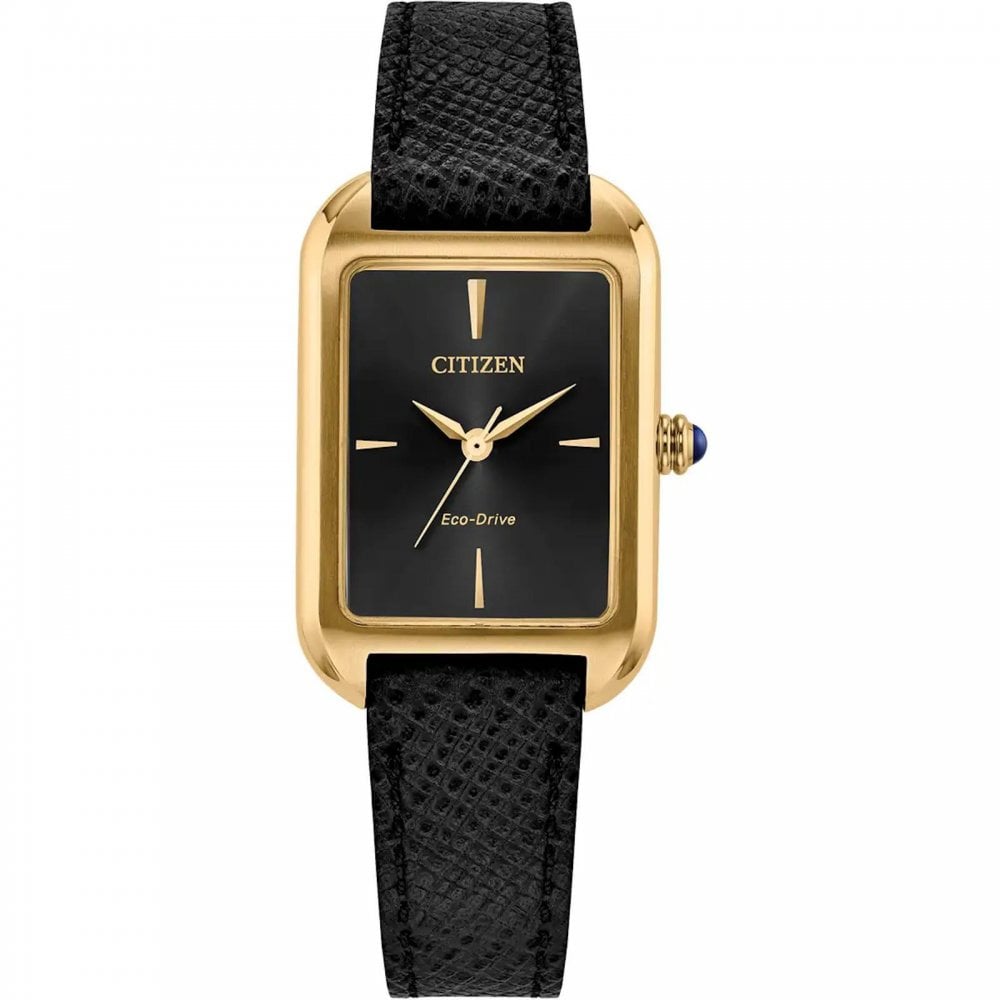 Ladies Classic GP Eco Drive Black Strap Watch