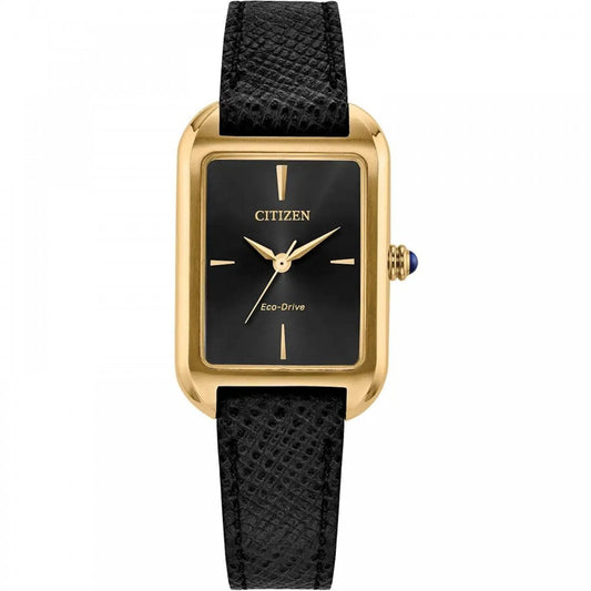 Ladies Classic GP Eco Drive Black Strap Watch