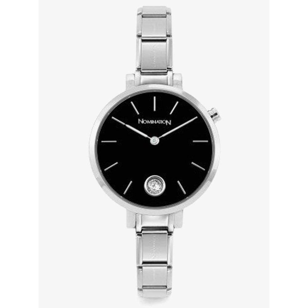 Ladies Composable Time Black Cubic Zirconia Dial