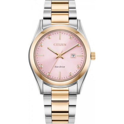 Ladies Diamond Two-Tone Eco-Drive Watch