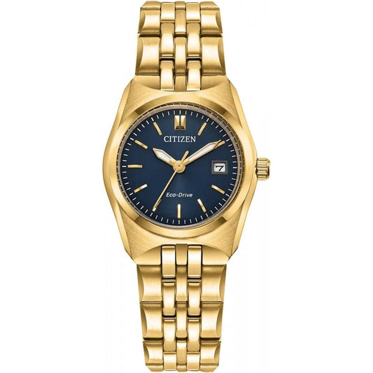 Ladies Gold Plated Bracelet Eco-Drive Watch