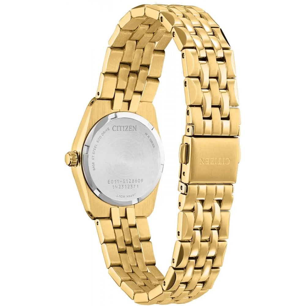 Ladies Gold Plated Bracelet Eco-Drive Watch