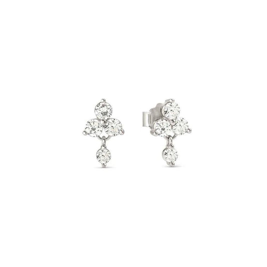 Life Bouquet Sterling Silver Cubic Zirconia Drop Earrings