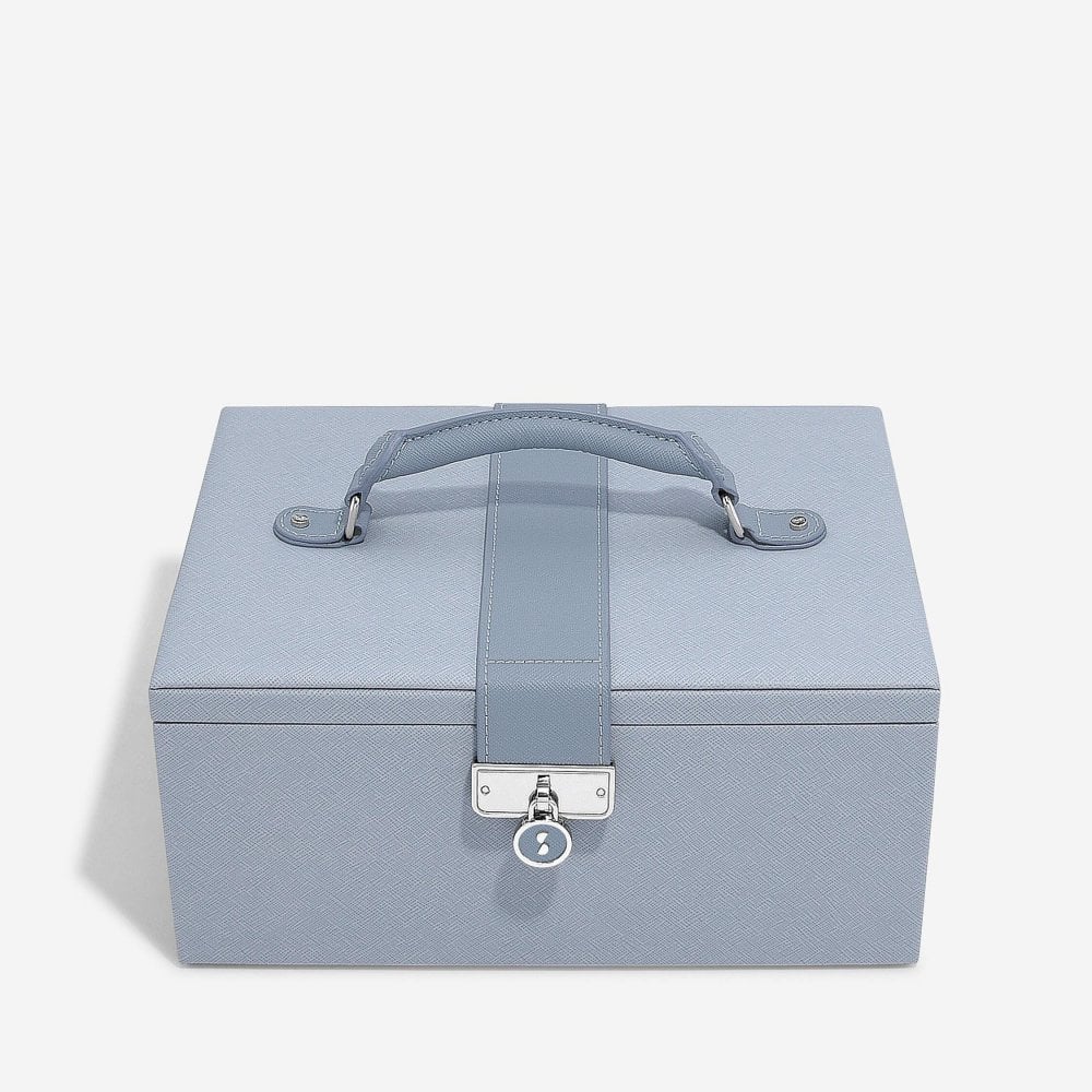 Luxury Classic Dusky Blue Jewellery Box