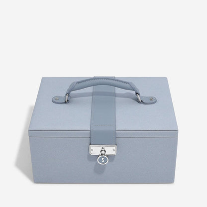Luxury Classic Dusky Blue Jewellery Box