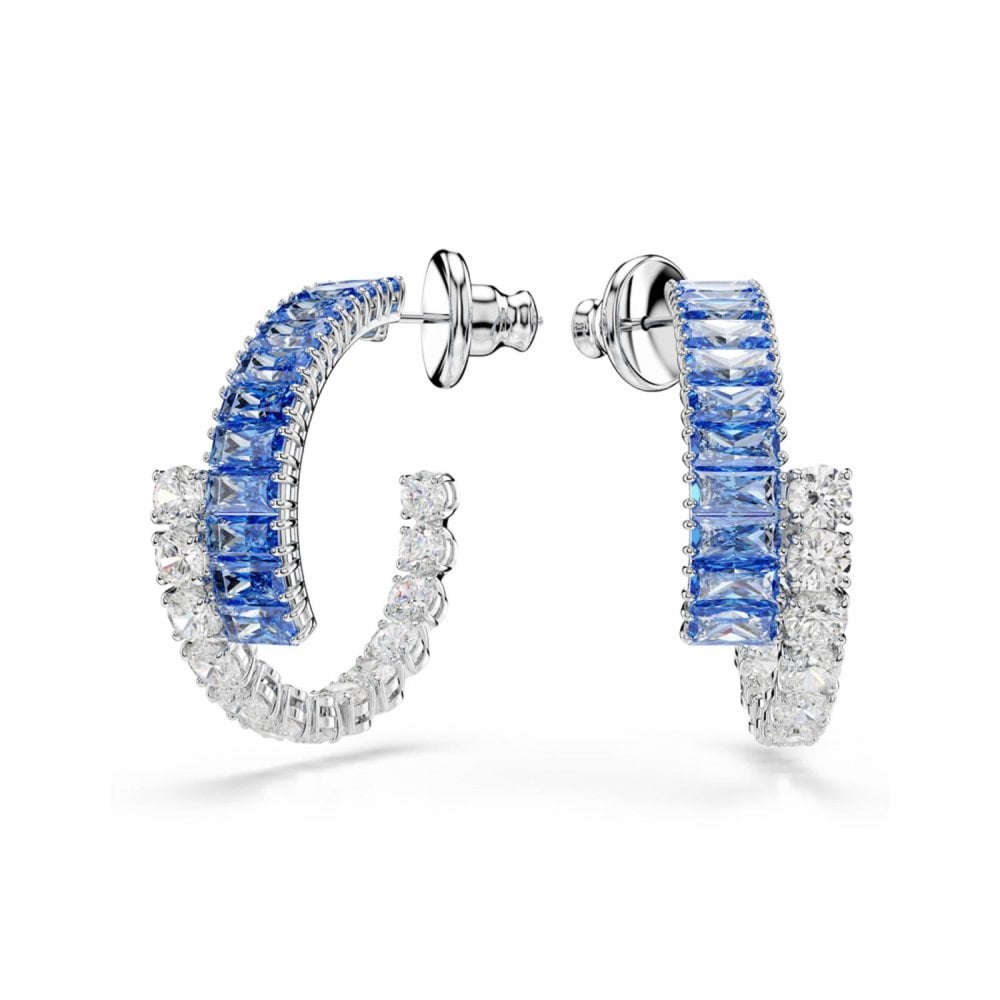 Matrix Mixed Blue Hoop Earrings