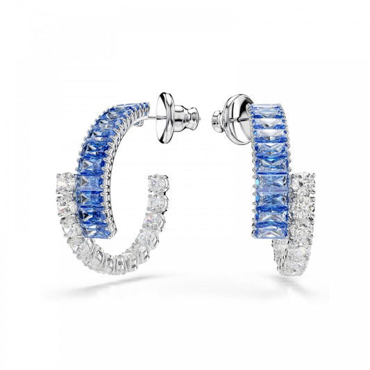 Matrix Mixed Blue Hoop Earrings