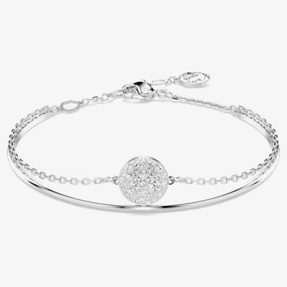 Meteora Rhodium Plated Bangle