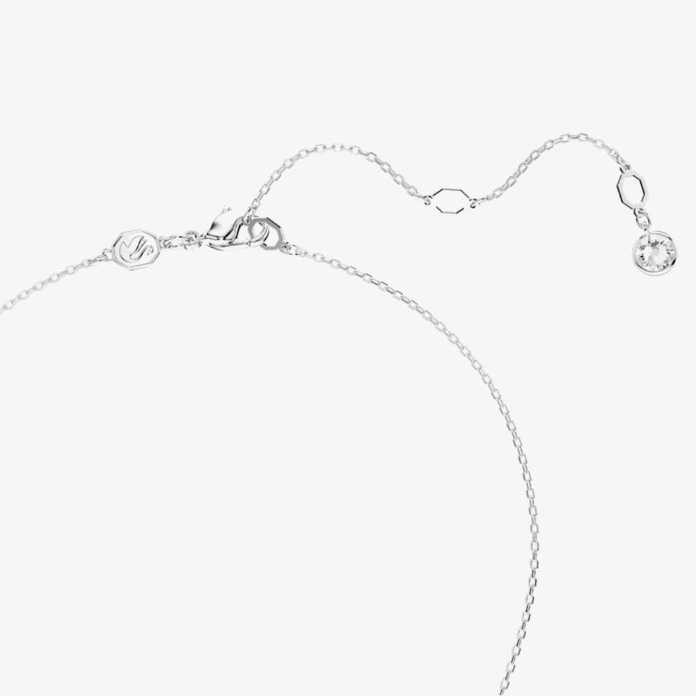 Meteora Rhodium Plated Pendant Necklace