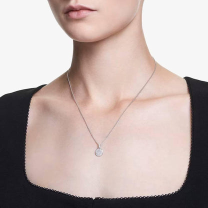 Meteora Rhodium Plated Pendant Necklace