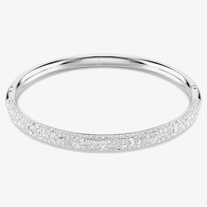 Meteora Rhodium Plated Snow Pave Bangle