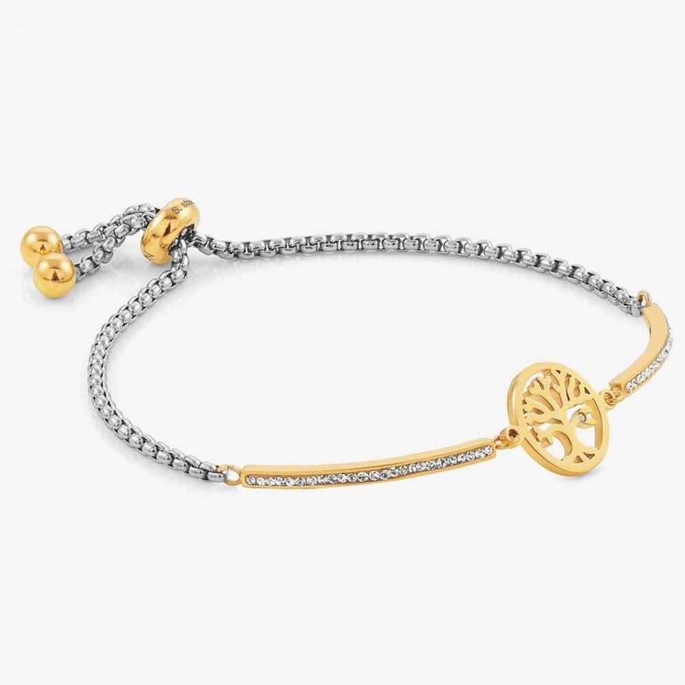 Milleluci Gold Finish Cubic Zirconia Tree of Life Bracelet