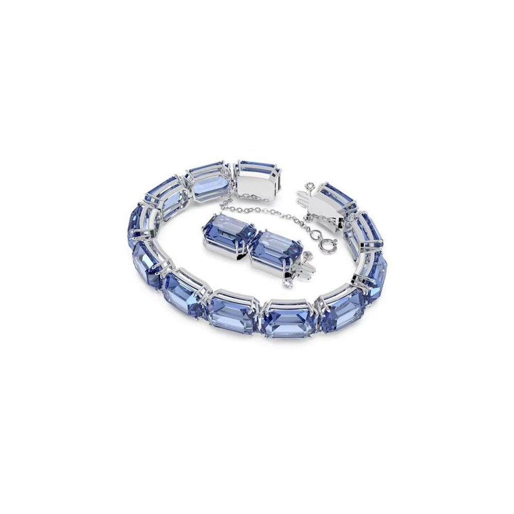 Millenia Triangle Blue & White Crystal Bracelet