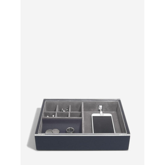 Navy Blue Valet with Acrylic Lid