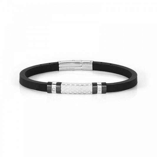 Nomination City Diamond Pattern Silicone Bracelet