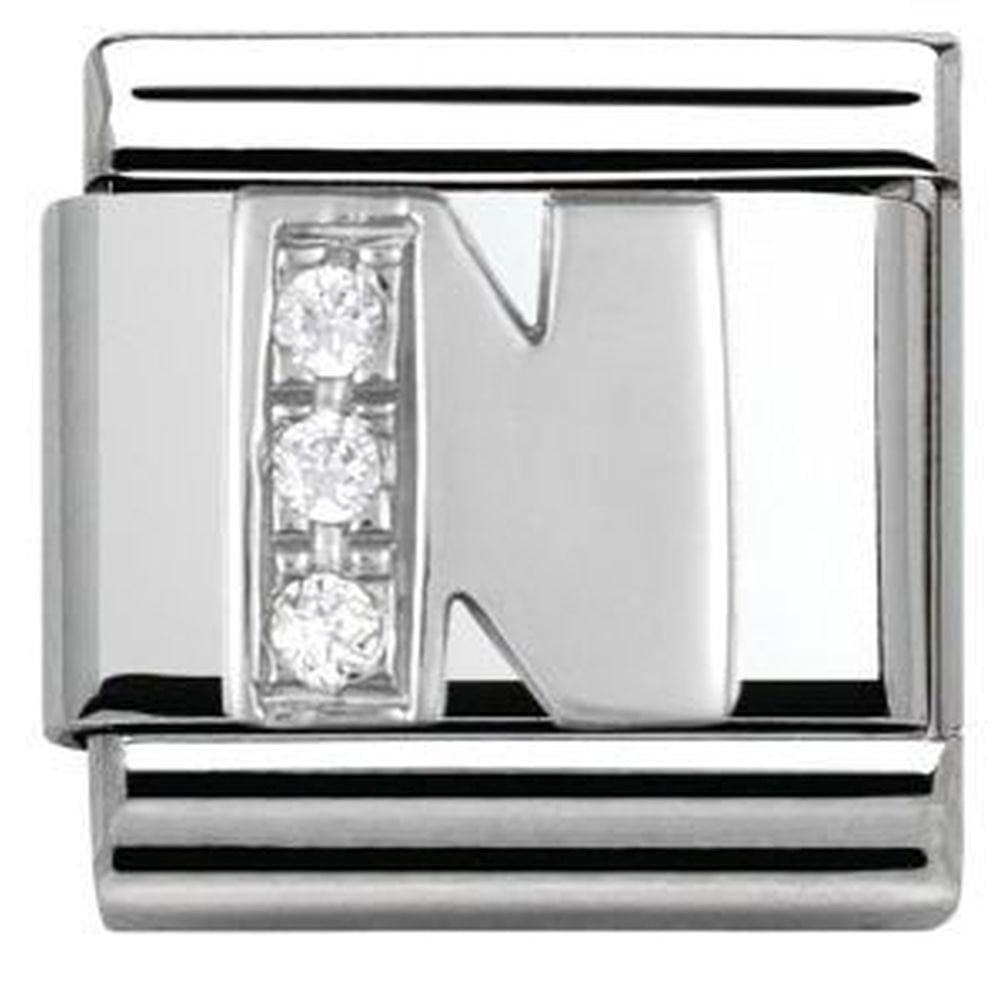 Nomination Classic Silvershine CZ Letter N