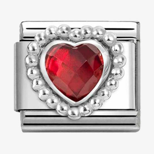 Nomination Composable Red Faceted Heart Dot Charm