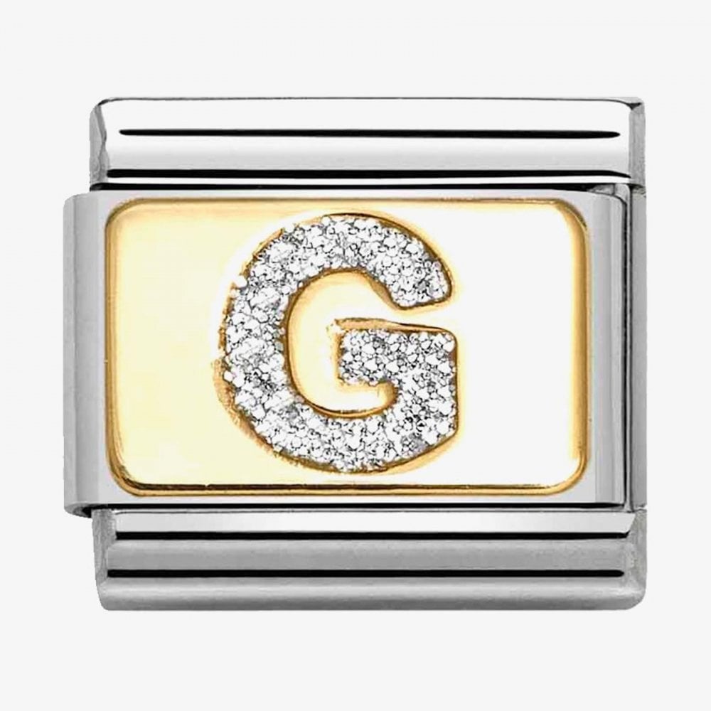 Nomination Composable Silver Glitter Letter E