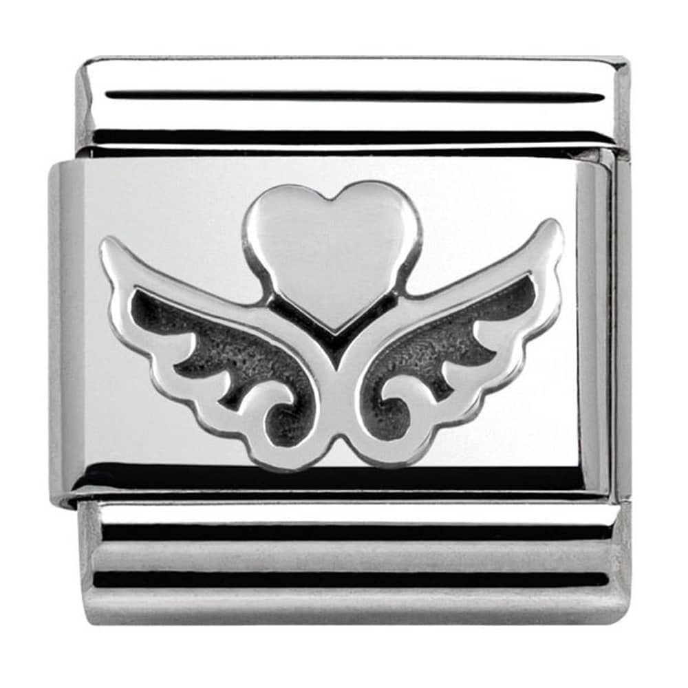 Nomination Composable Silver Heart with wings