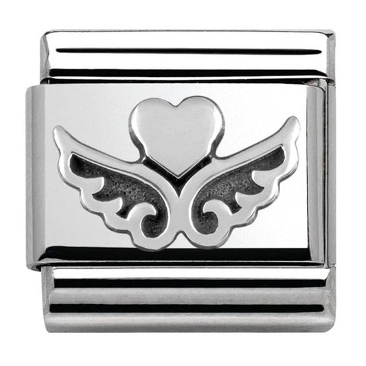 Nomination Composable Silver Heart with wings