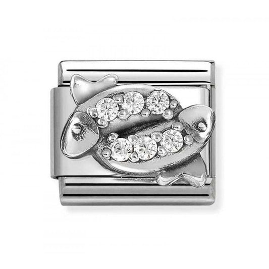 Nomination Link Pisces with Cubic Zirconias