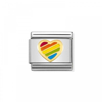 Nomination Rainbow Heart Charm