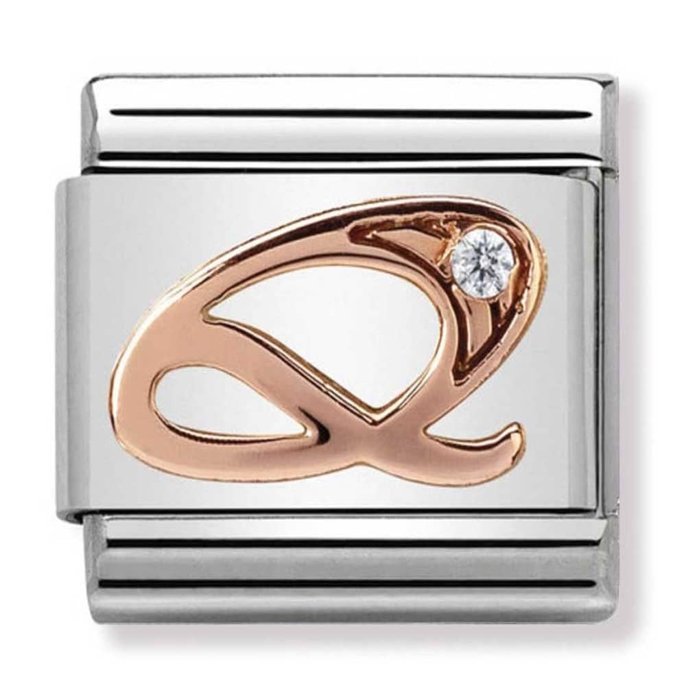 Nomination Rose Gold Letter Q Link