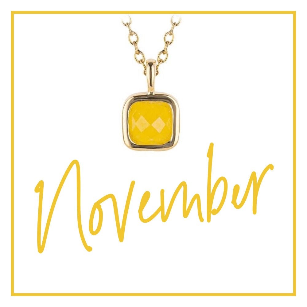 November Semi-Precious Birthstone Necklace