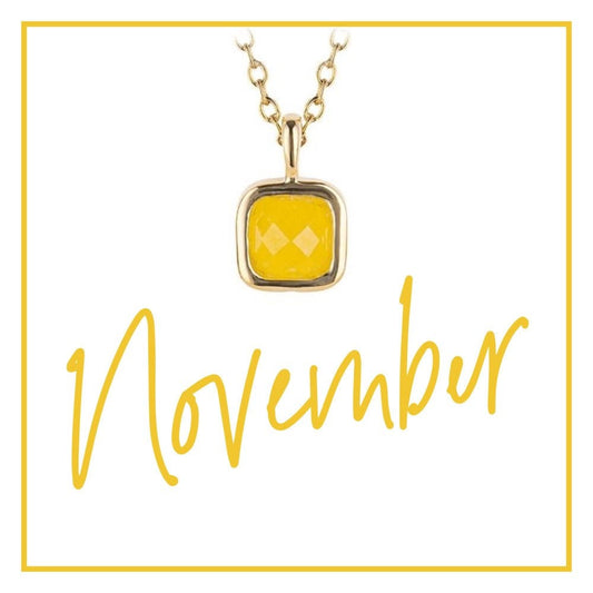 November Semi-Precious Birthstone Necklace