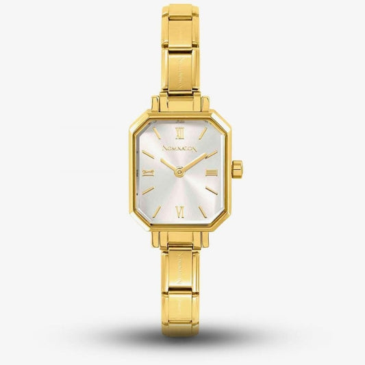 Paris Rectangular Gold Silver Watch