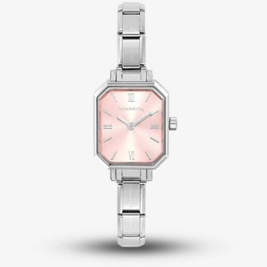 Paris Rectangular Pink Dial Composable Watch