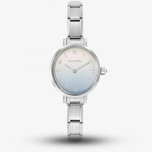 Paris Round Blue Ombre Dial Watch