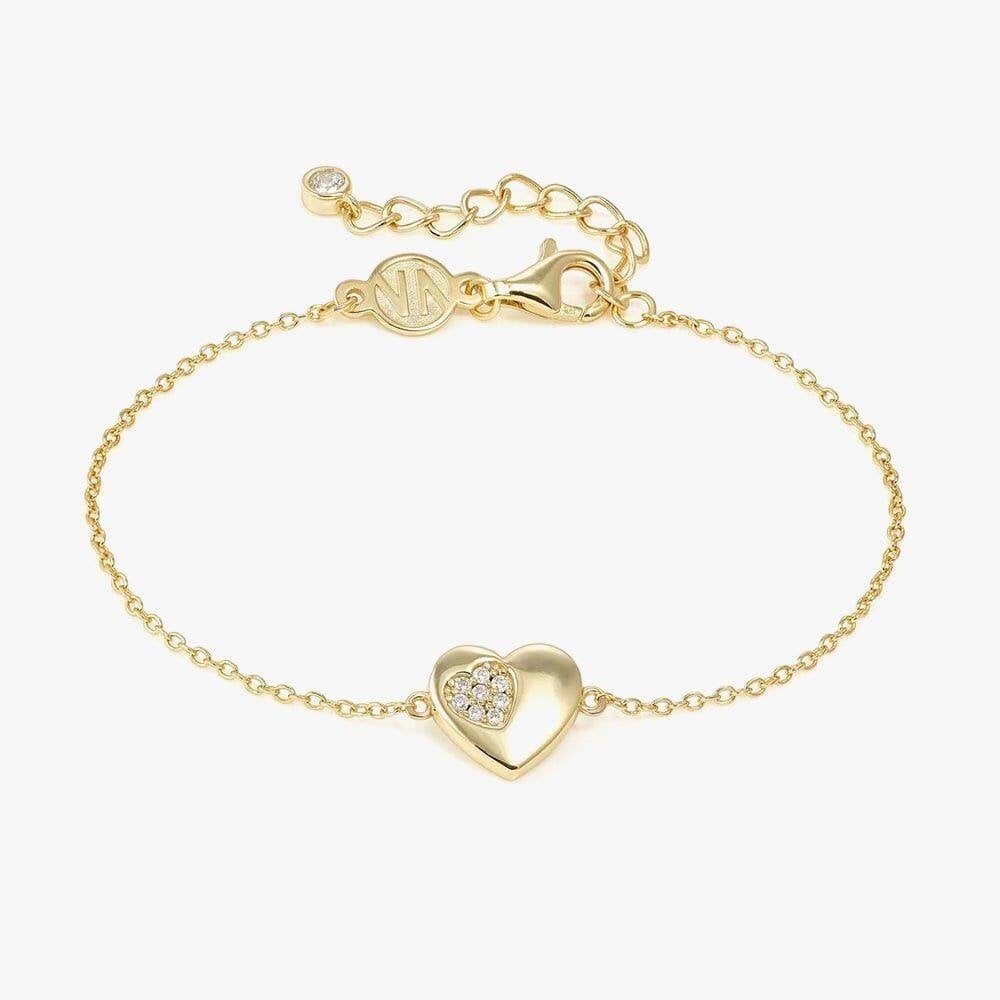 Petit Sparkle Gold Heart Bracelet