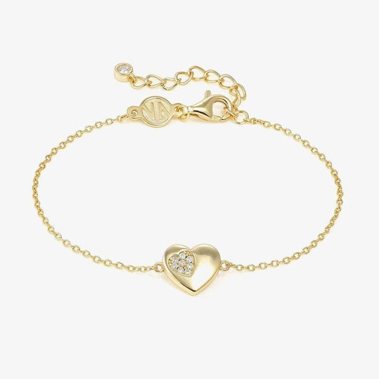 Petit Sparkle Gold Heart Bracelet
