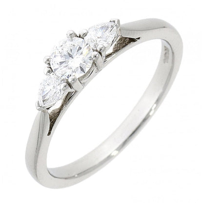 Platinum Diamond 3 stone 0.63ct Ring