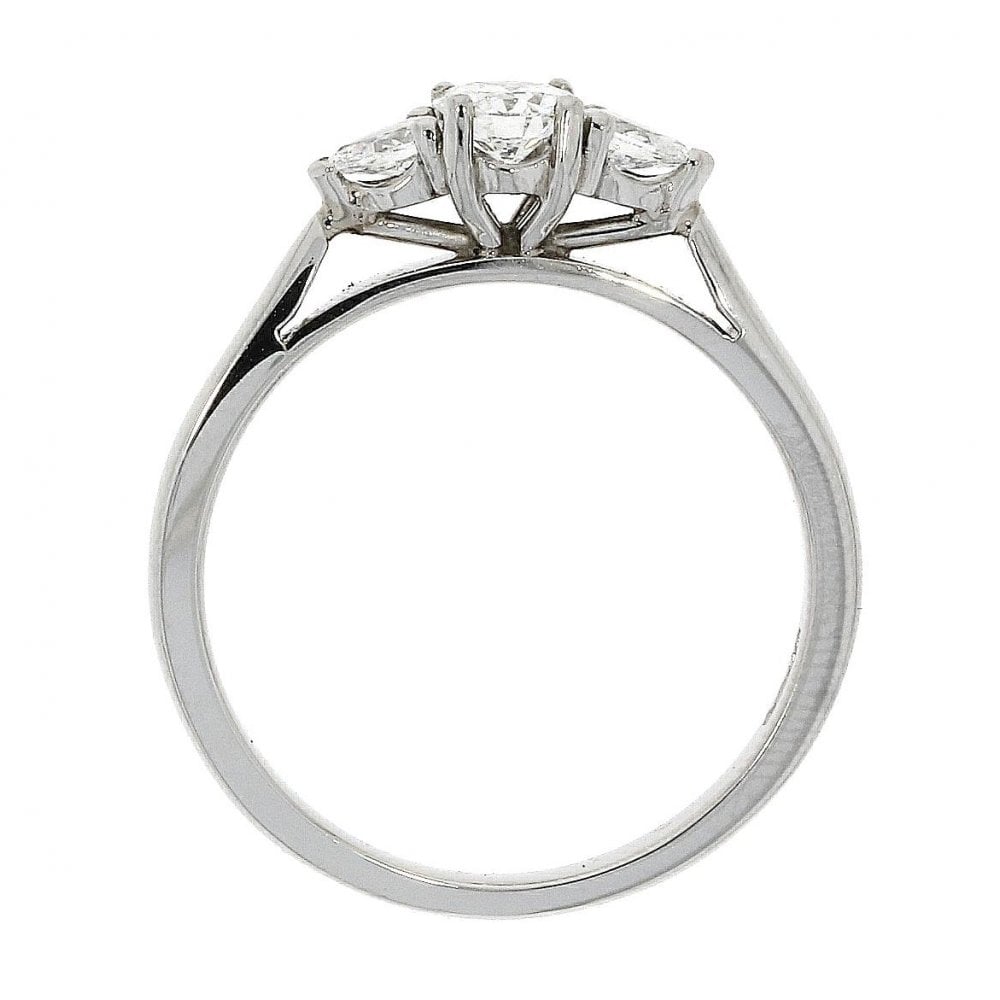 Platinum Diamond 3 stone 0.63ct Ring