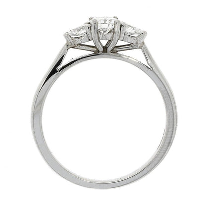 Platinum Diamond 3 stone 0.63ct Ring