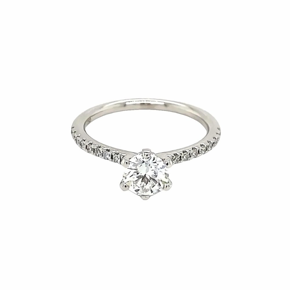 Platinum Lab Diamond Ring 0.74ct