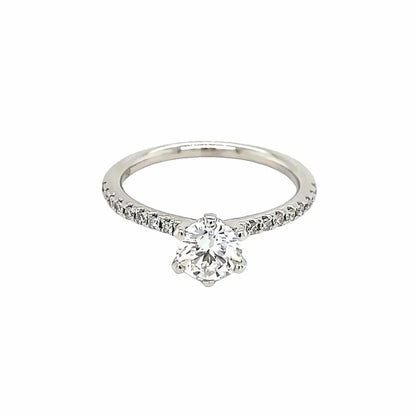 Platinum Lab Diamond Ring 0.74ct