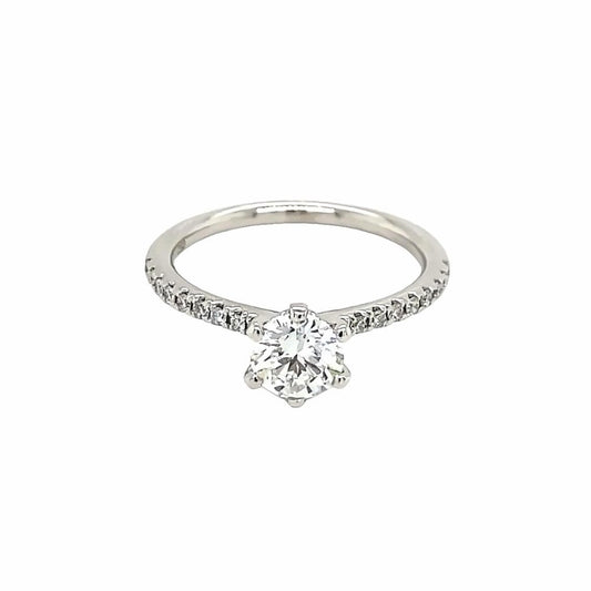 Platinum Lab Diamond Ring 0.74ct