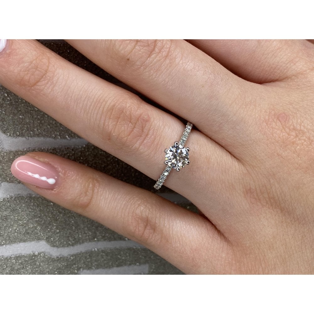Platinum Lab Diamond Ring 0.74ct