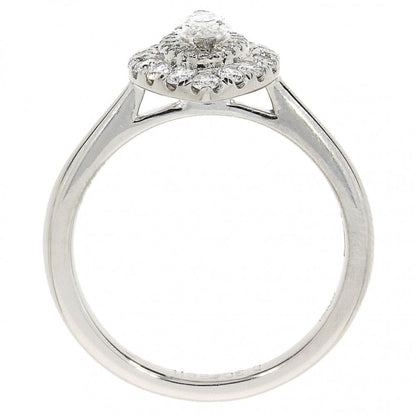 Platinum Marquise Diamond 0.75ct Cluster Ring