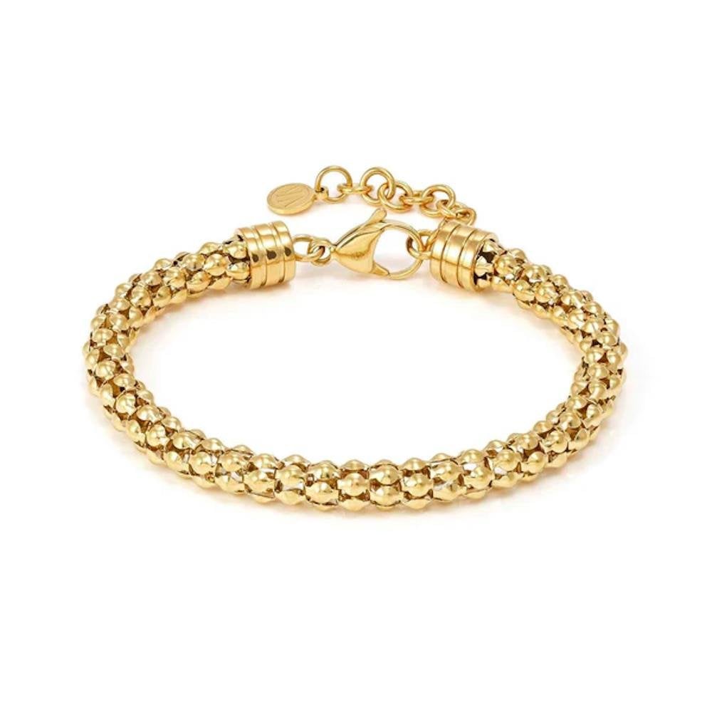 Popcorn Chain Yellow PVD Steel Ecclettica Bracelet