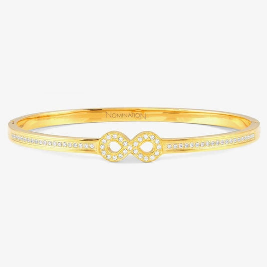 Pretty Bangle Gold Plated Infinity CZ Bangle Large